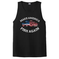 4th of July Fishing American Flag Make America Fish Again PosiCharge Competitor Tank