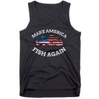 4th of July Fishing American Flag Make America Fish Again Tank Top