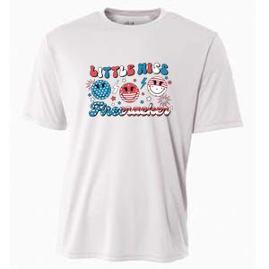 4th Of July Retro Little Miss Firecracker Gift Cooling Performance Crew T-Shirt