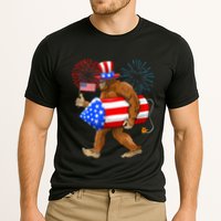 4th Of July Bigfoot American Flag Fireworks Sasquatch Cooling Performance Crew T-Shirt