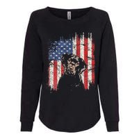 4th Of July Labrador American Flag Patriotic Chocolate Lab Womens California Wash Sweatshirt