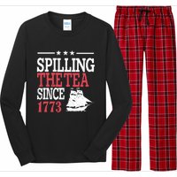 4th Of July Spilling The Tea Since 1773 Long Sleeve Pajama Set