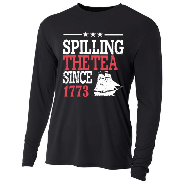 4th Of July Spilling The Tea Since 1773 Cooling Performance Long Sleeve Crew