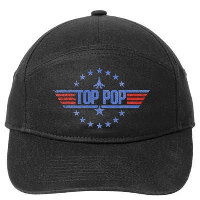4th Of July Funny Family Patriotic Top Pop Fathers Day 7-Panel Snapback Hat