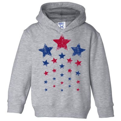 4th of July  Cute USA Patriotic Stars Toddler Hoodie