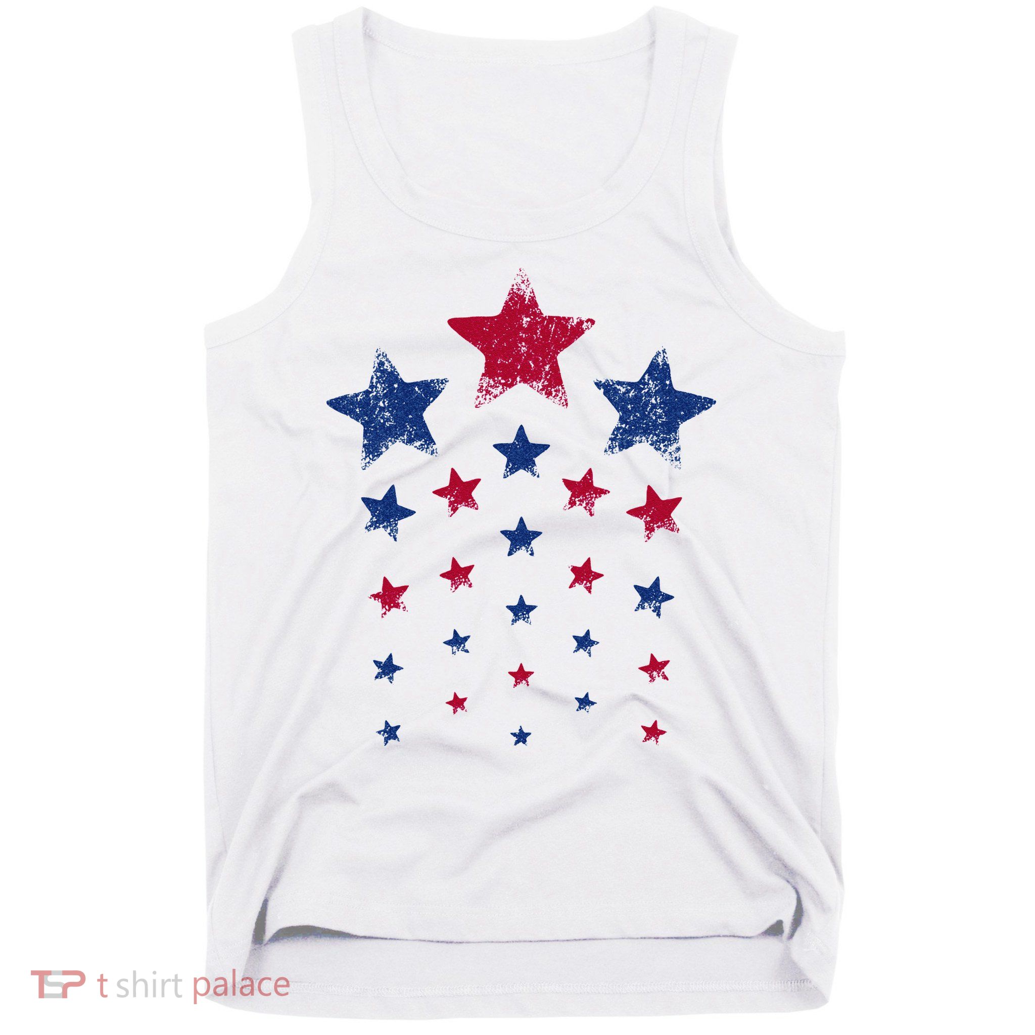 4th of July  Cute USA Patriotic Stars Tank Top