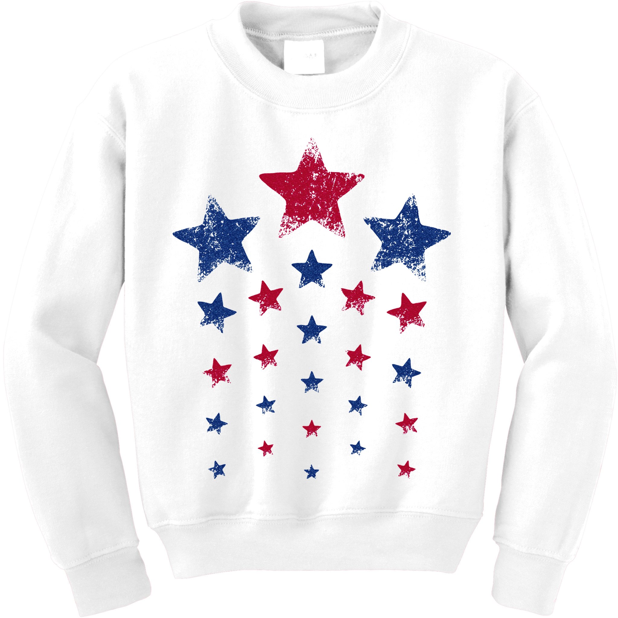 4th of July  Cute USA Patriotic Stars Kids Sweatshirt