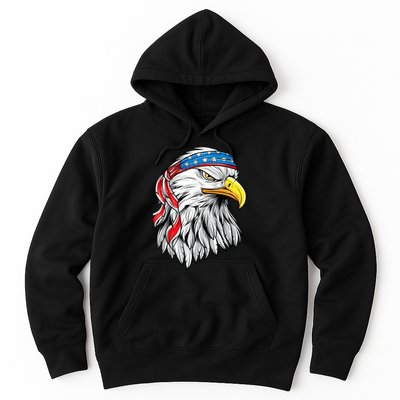 4th Of July Patriotic Eagle American Flag Hoodie
