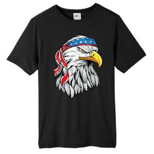 4th Of July Patriotic Eagle American Flag Tall Fusion ChromaSoft Performance T-Shirt