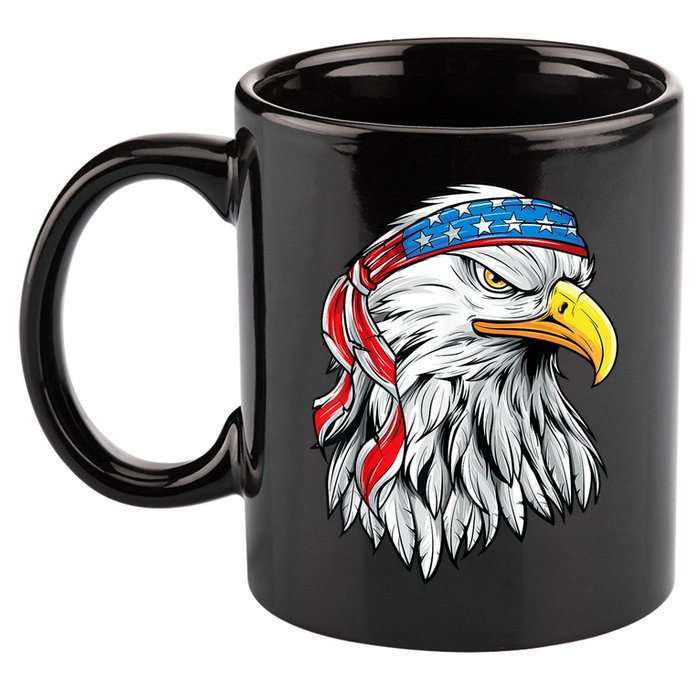 4th Of July Patriotic Eagle American Flag 11oz C Handle Ceramic Mug
