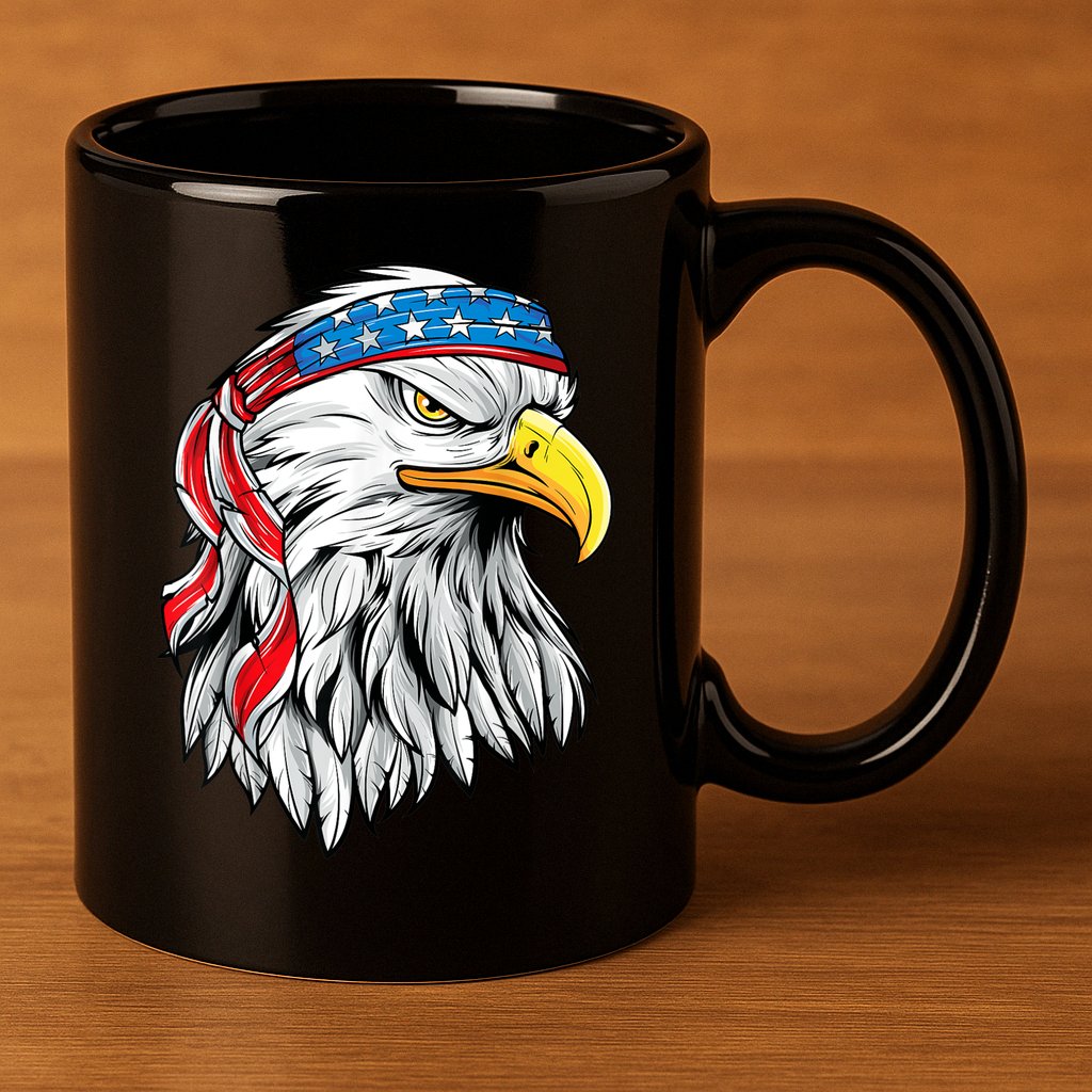 4th Of July Patriotic Eagle American Flag 11oz C Handle Ceramic Mug