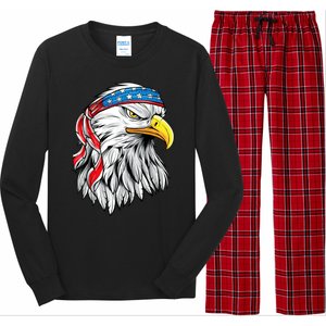 4th Of July Patriotic Eagle American Flag Long Sleeve Pajama Set