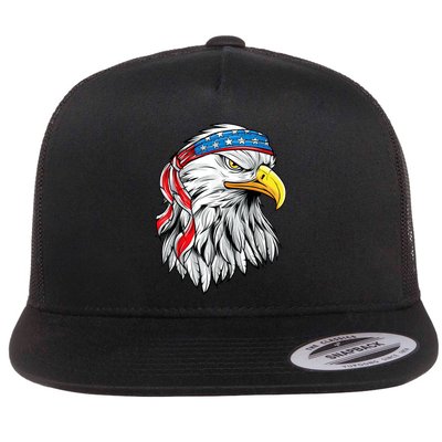 4th Of July Patriotic Eagle American Flag Flatbill Hat