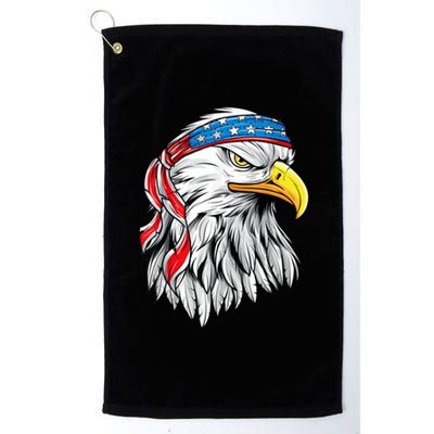 4th Of July Patriotic Eagle American Flag Platinum Collection Golf Towel