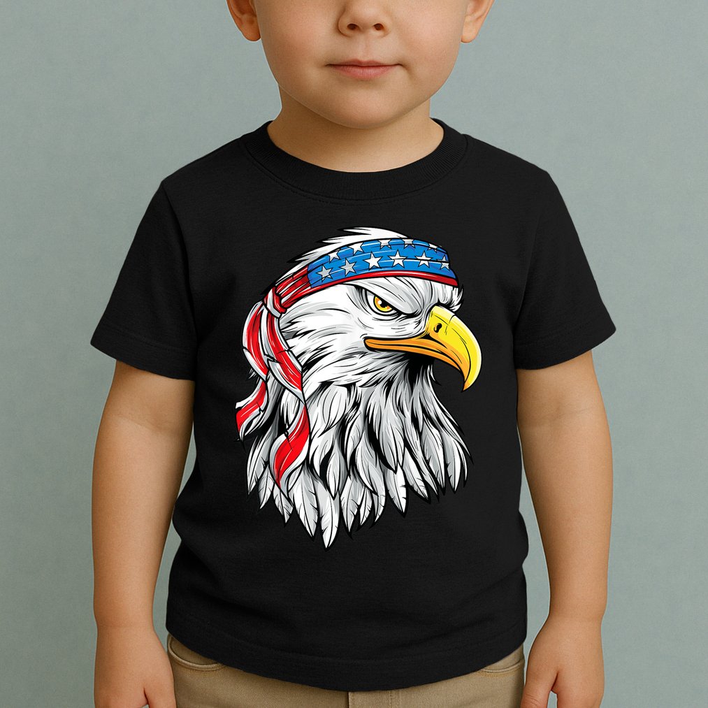 4th Of July Patriotic Eagle American Flag Toddler T-Shirt