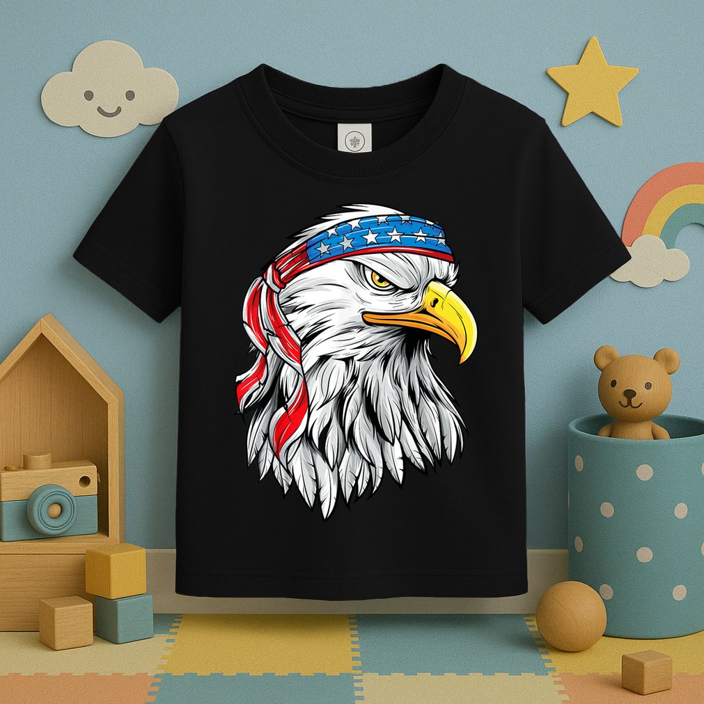 4th Of July Patriotic Eagle American Flag Toddler T-Shirt
