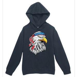 4th Of July Patriotic Eagle American Flag Urban Pullover Hoodie