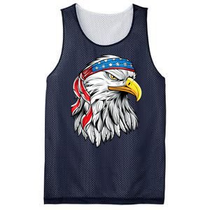 4th Of July Patriotic Eagle American Flag Mesh Reversible Basketball Jersey Tank