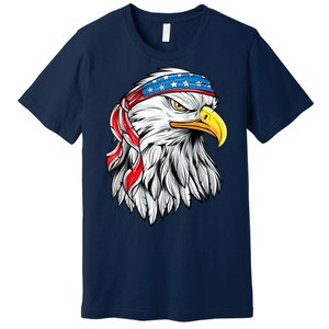 4th Of July Patriotic Eagle American Flag Premium T-Shirt