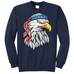 4th Of July Patriotic Eagle American Flag Tall Sweatshirt