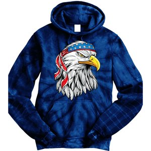 4th Of July Patriotic Eagle American Flag Tie Dye Hoodie