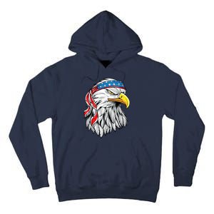 4th Of July Patriotic Eagle American Flag Tall Hoodie