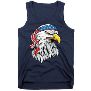 4th Of July Patriotic Eagle American Flag Tank Top