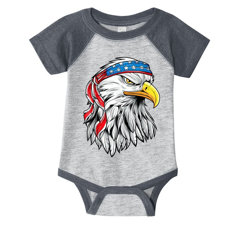 4th Of July Patriotic Eagle American Flag Infant Baby Jersey Bodysuit