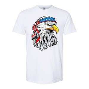 4th Of July Patriotic Eagle American Flag Softstyle CVC T-Shirt