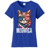 4th Of July Meowica American Flag Cat Women's T-Shirt