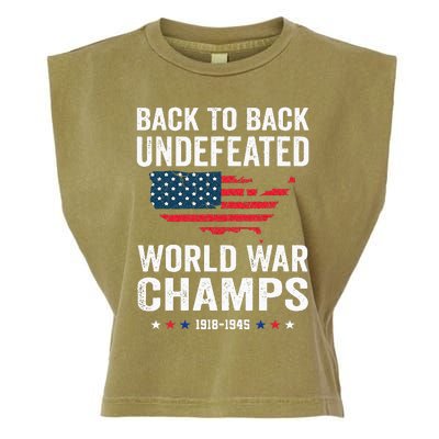 4th Of July Back To Back Undefeated World War Champs Garment-Dyed Women's Muscle Tee