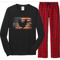 4th of July Chicken Patriotic American Flag Wo Long Sleeve Pajama Set