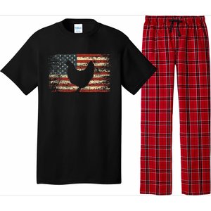 4th of July Chicken Patriotic American Flag Wo Pajama Set