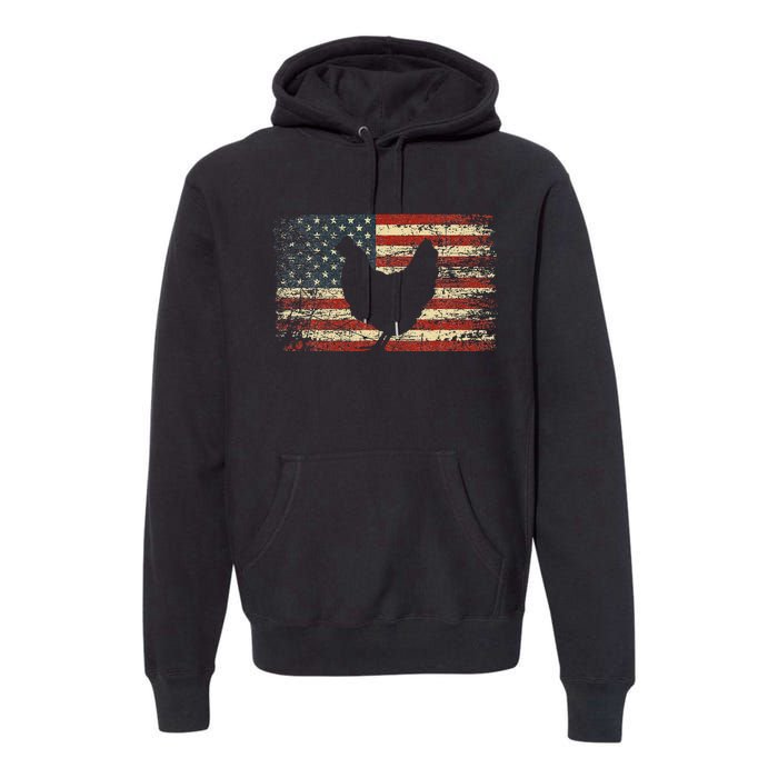 4th of July Chicken Patriotic American Flag Wo Premium Hoodie