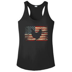 4th of July Chicken Patriotic American Flag Wo Ladies PosiCharge Competitor Racerback Tank