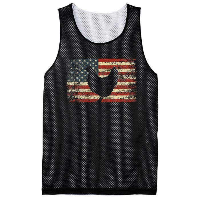 4th of July Chicken Patriotic American Flag Wo Mesh Reversible Basketball Jersey Tank