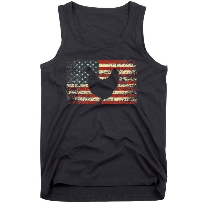 4th of July Chicken Patriotic American Flag Wo Tank Top