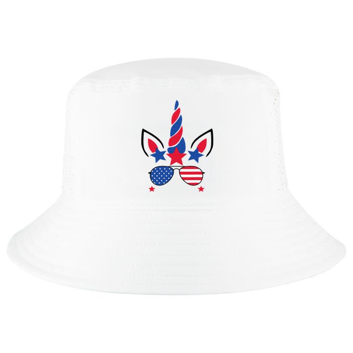 4th Of July Unicorn American Flag Patriotic Gift Cool Comfort Performance Bucket Hat