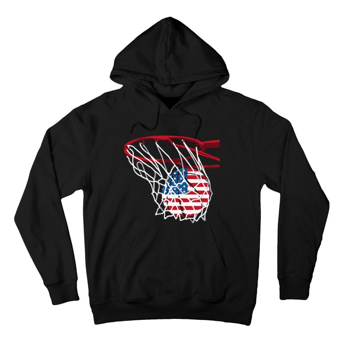 4th Of July American Patriotic Basketball Independence Day US Flag Gift Hoodie