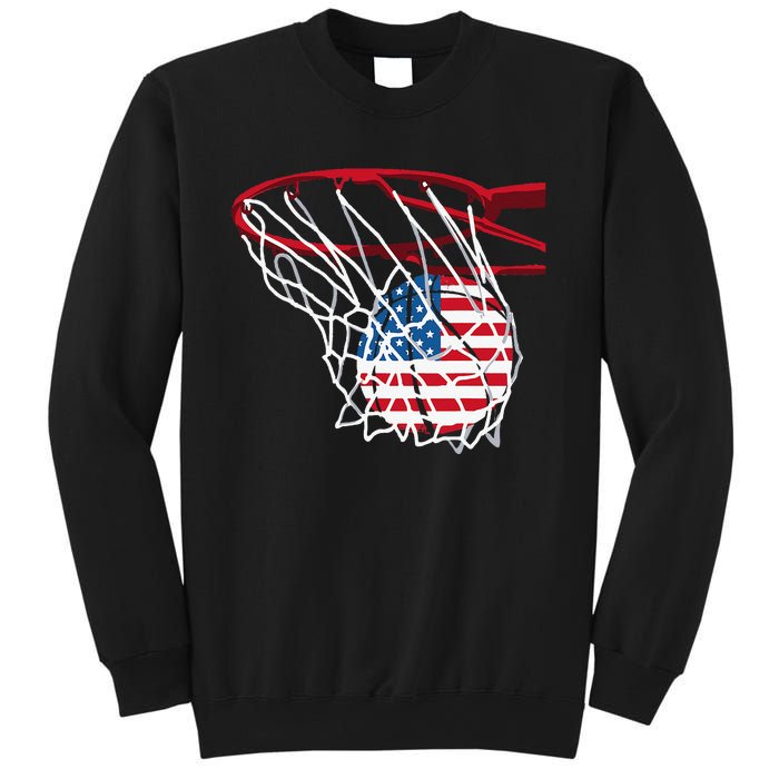 4th Of July American Patriotic Basketball Independence Day US Flag Gift Sweatshirt