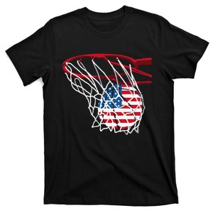 4th Of July American Patriotic Basketball Independence Day US Flag Gift T-Shirt