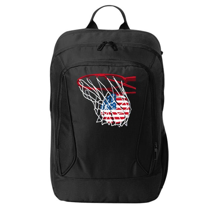 4th Of July American Patriotic Basketball Independence Day US Flag Gift City Backpack