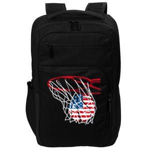 4th Of July American Patriotic Basketball Independence Day US Flag Gift Impact Tech Backpack