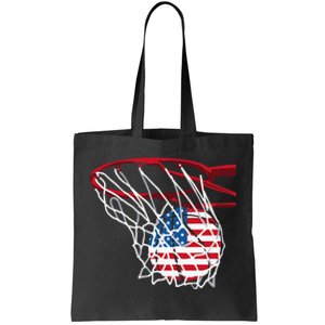 4th Of July American Patriotic Basketball Independence Day US Flag Gift Tote Bag