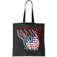 4th Of July American Patriotic Basketball Independence Day US Flag Gift Tote Bag