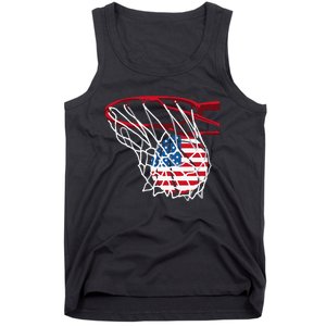 4th Of July American Patriotic Basketball Independence Day US Flag Gift Tank Top