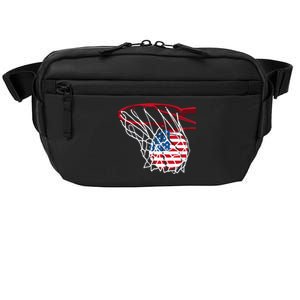 4th Of July American Patriotic Basketball Independence Day US Flag Gift Crossbody Pack