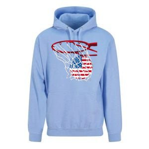 4th Of July American Patriotic Basketball Independence Day US Flag Gift Unisex Surf Hoodie