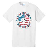 4th Of July Retro American Vibes Flower Gift Tall T-Shirt