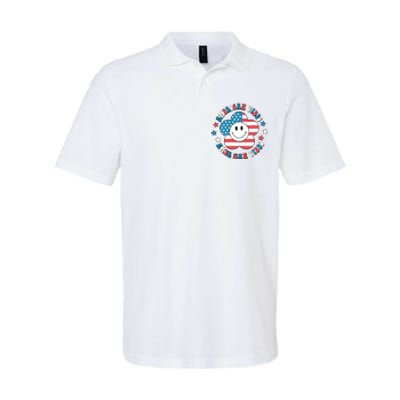 4th Of July Retro American Vibes Flower Gift Softstyle Adult Sport Polo